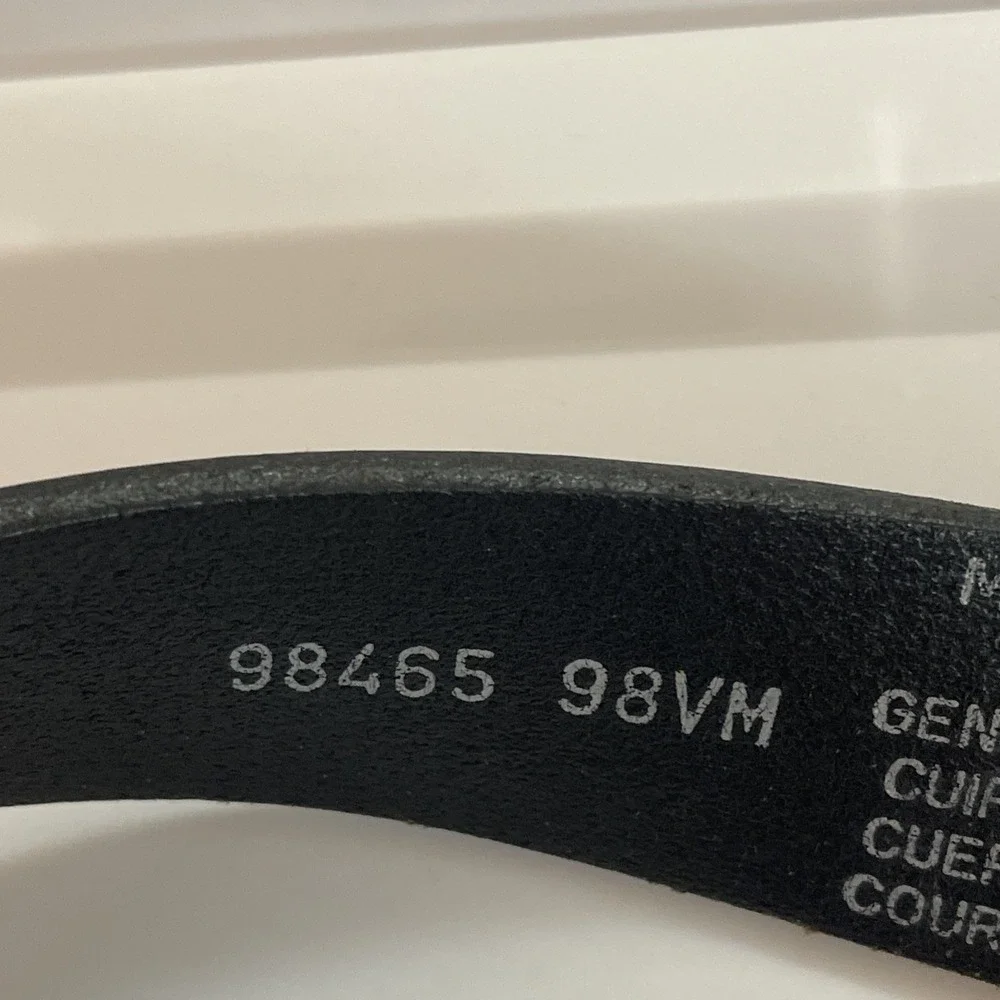 Harley Davidson Black Leather Belt Sz L 36/38 Made In USA 98465 98VM Light‎ Wear